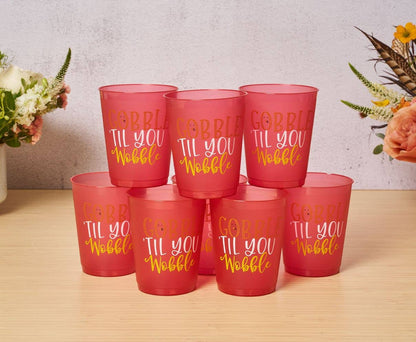 Give Thanks Frost Flex Cups/8pk - Gobble Till You Wobble
