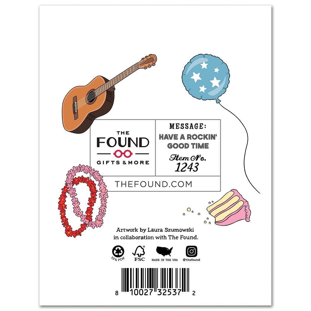 The King Rockin' Good Time Birthday Card