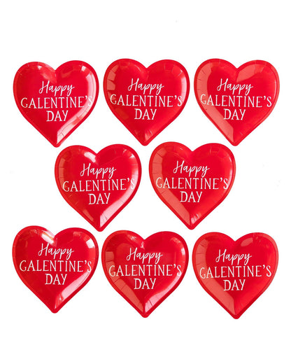 Heart Happy Galentines Paper Plates 8ct
