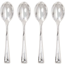 Mini Appetizer Spoons - Metallic Silver 24ct