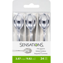Mini Appetizer Spoons - Metallic Silver 24ct