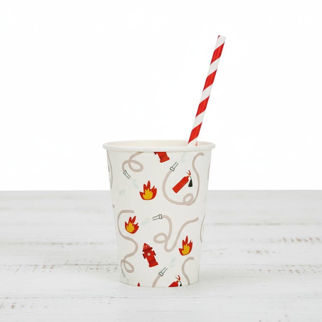 Firetruck Paper Cups  9oz (8 Pack)