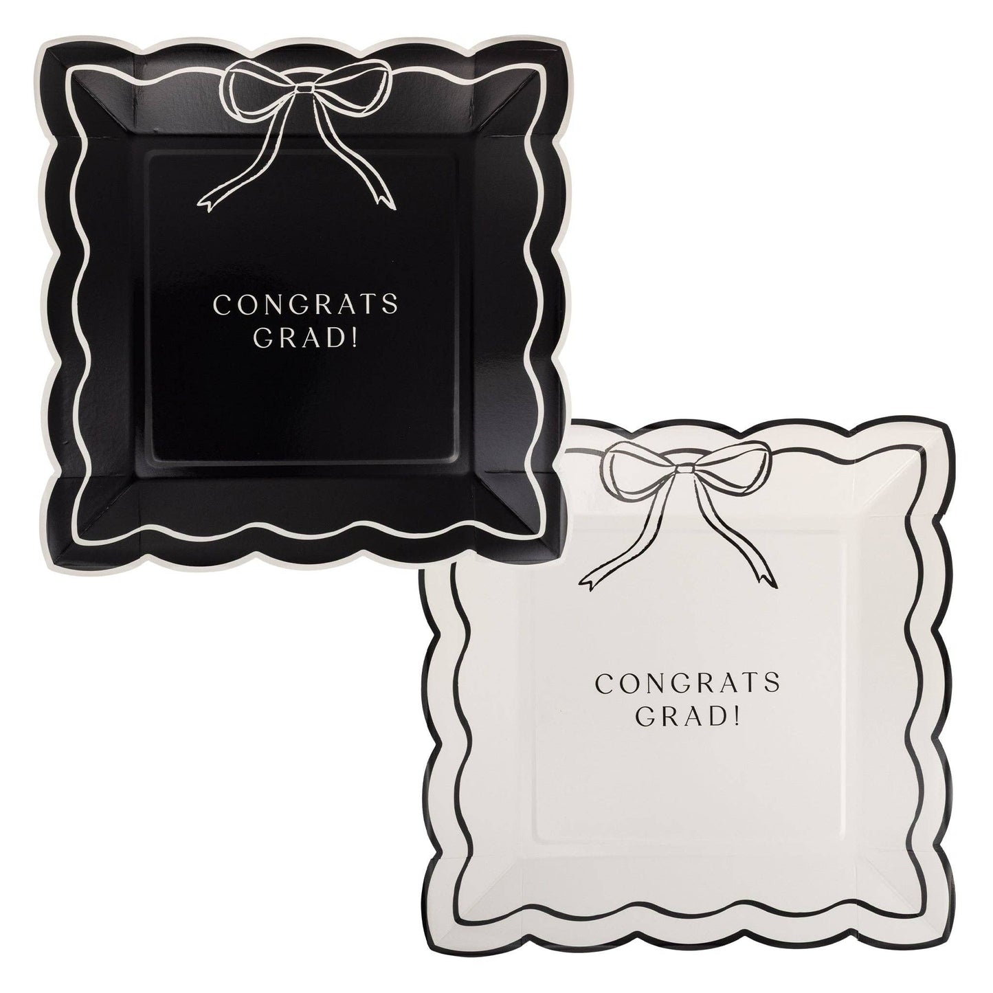 Bow Congrats Grad Paper Plate Set (8ct)