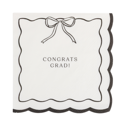 Bow Congrats Cocktail Napkin Set (24ct)