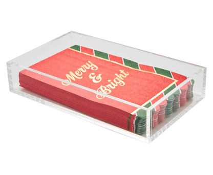 Acrylic Guest Towel Napkin Tray - Clear