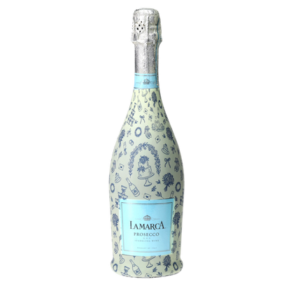 Beau Bottles Blue Wedding Toile- Prosecco Collection