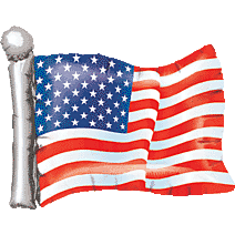 #621 American Flag 27in Balloon