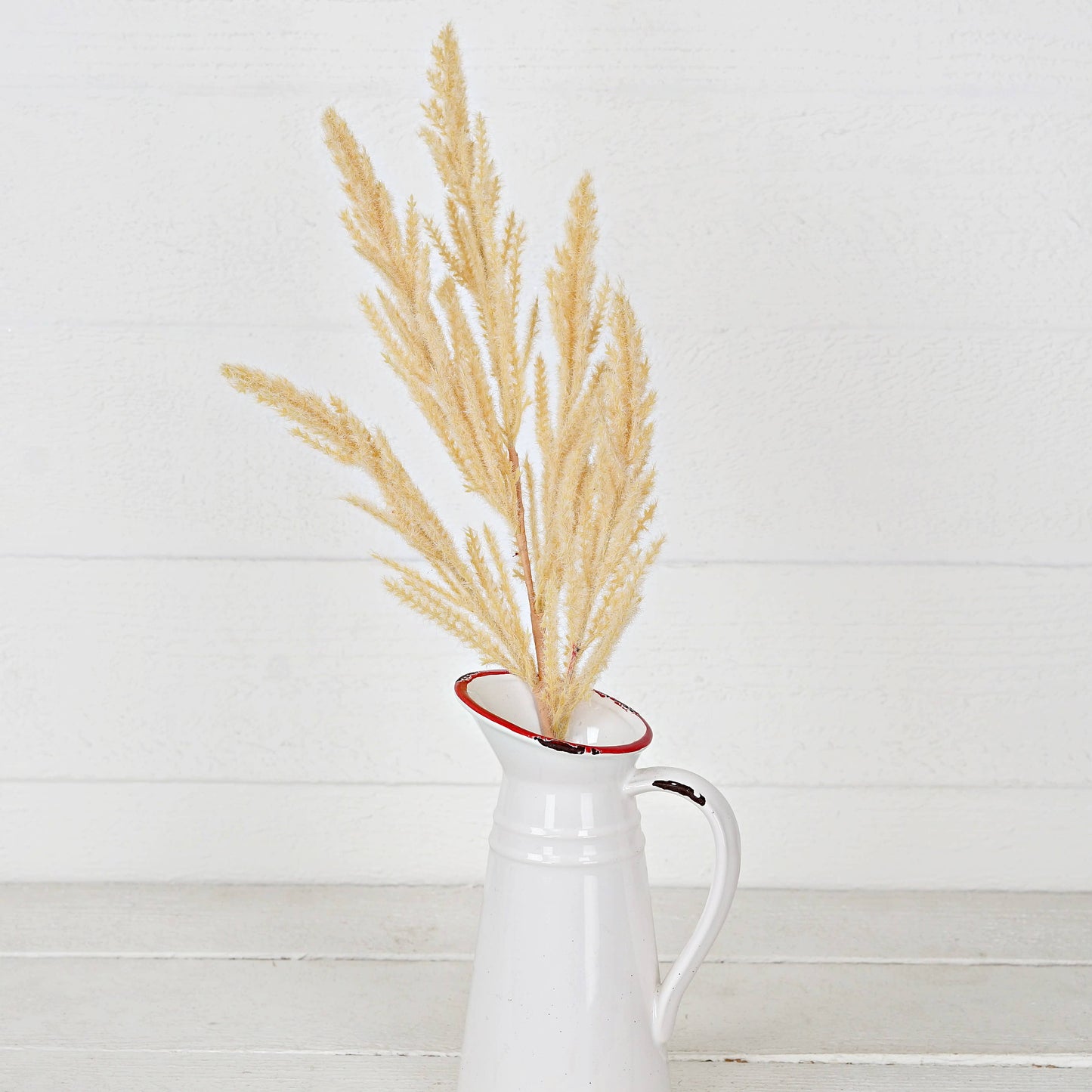 21in Spray-Beige faux Sorghum clusters