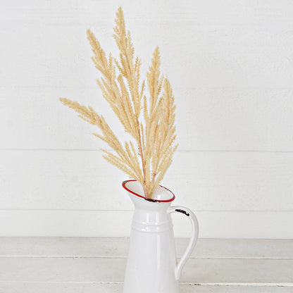 21in Spray-Beige faux Sorghum clusters