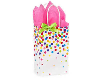 Rainbow Confetti Paper Gift Bags