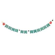 Decorative banner with 'Back to School' text on a white background