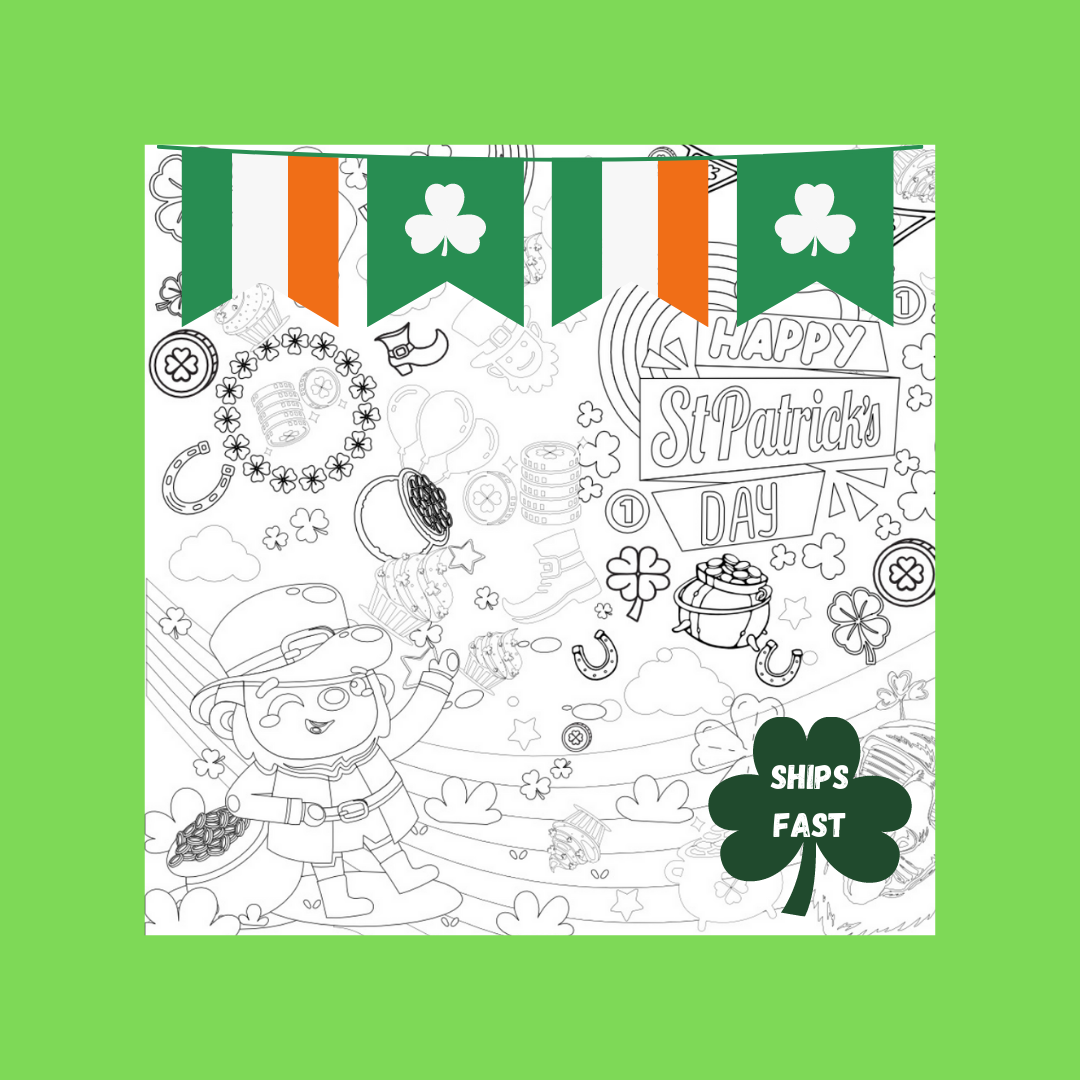 St. Patrick's Day Coloring Tablecloth