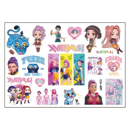 KPOP demon hunters tattoo stickers