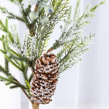 18" Frosted Artificial Berry Pine Cone Pick