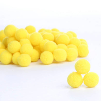 Pack of 100 Small 1/2 inch Pom Poms - Select Color