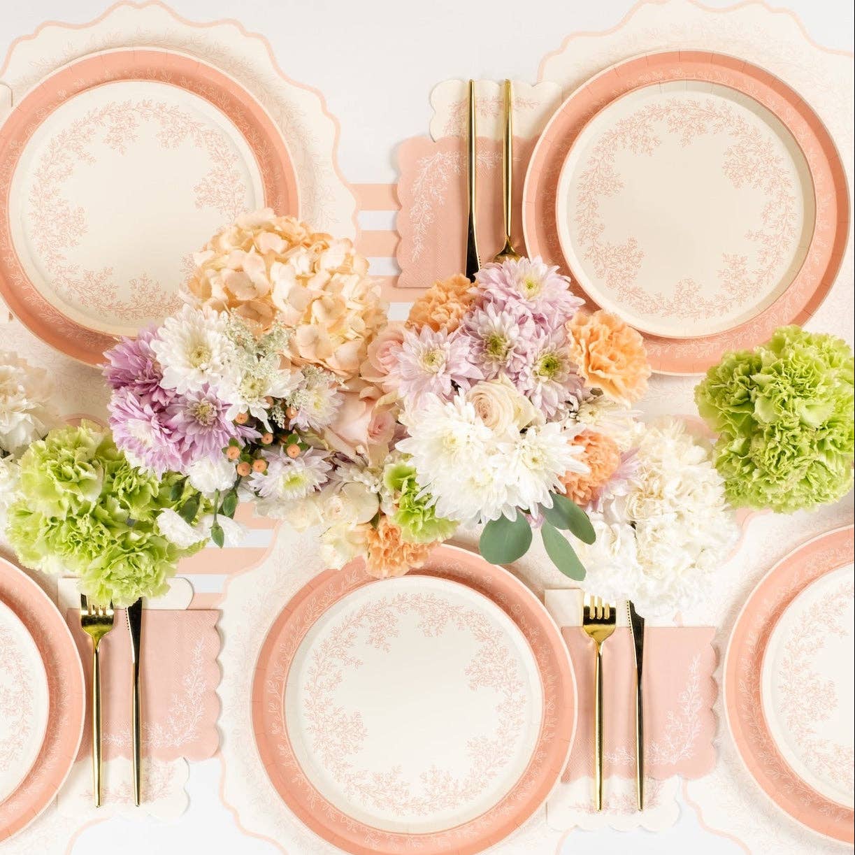 Floral Elegance Pink Placemats 12ct