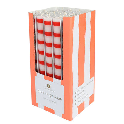 Red & White 11in Taper Candles - 1 Candle