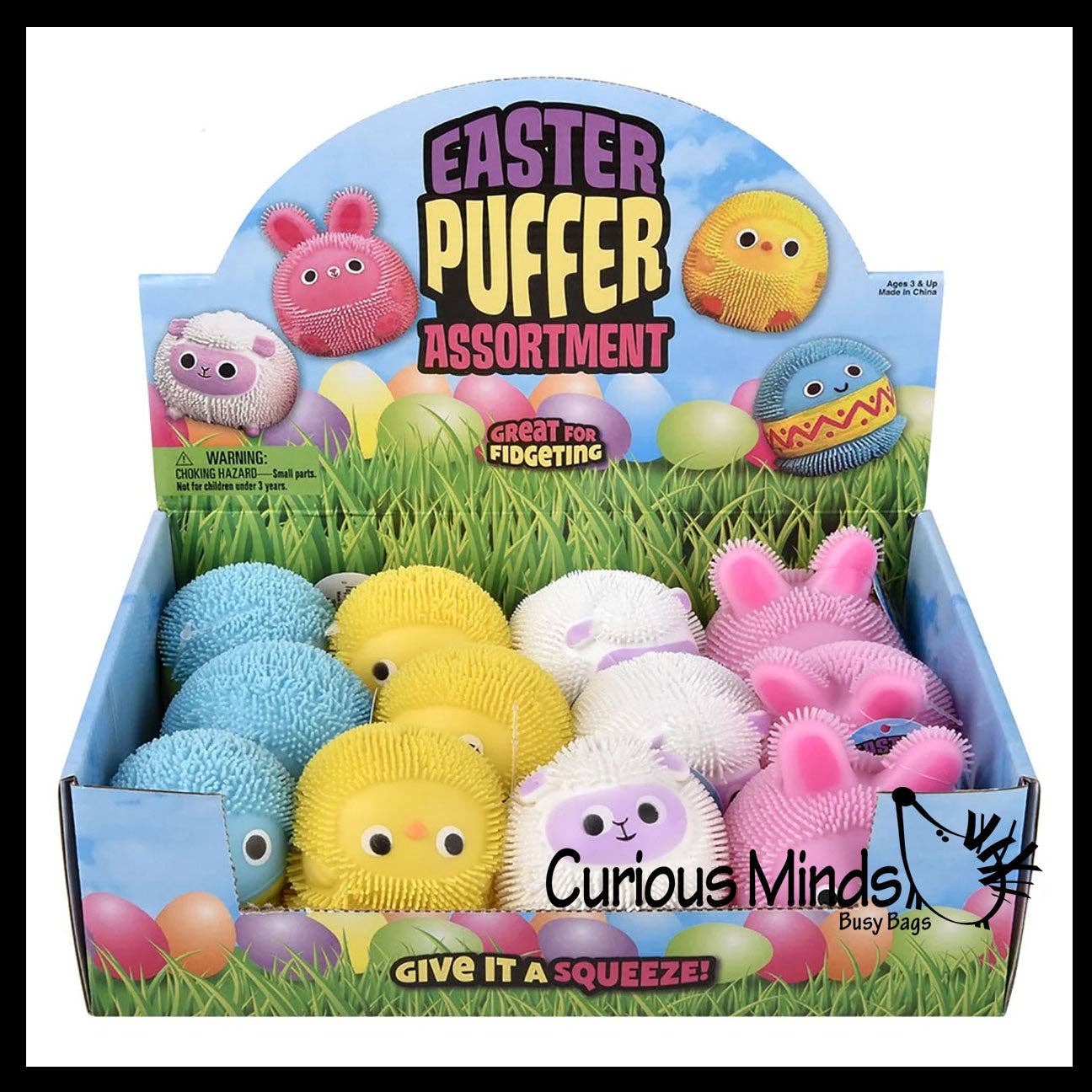 1 Easter Puffer Balls - Cute Air Filled Sensory Fidget Toy