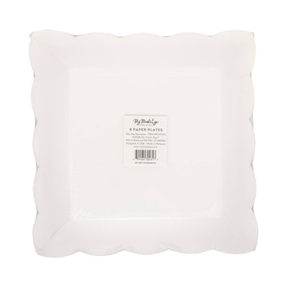 Happy New Year Decorative Square Plates 8ct