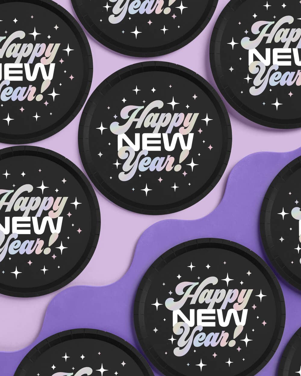 2024 NYE Foil Party Plates 10ct
