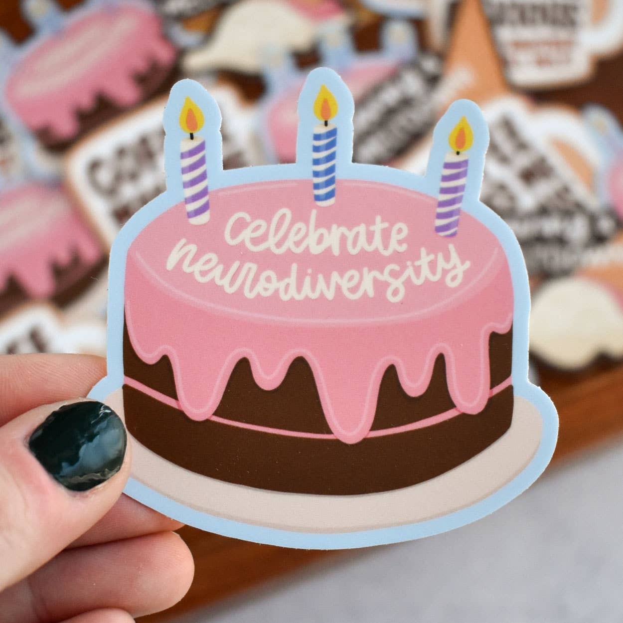 Celebrate Neurodiversity Cake Sticker