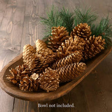 Bag of Natural Gold Painted Pinecones and Faux Pine Sprigs