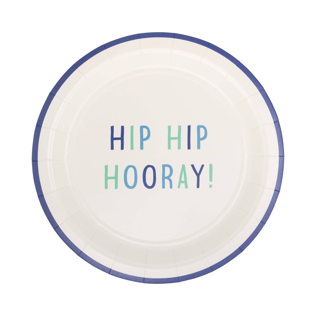 Blue Hip Hip Hooray! Plate (8ct)
