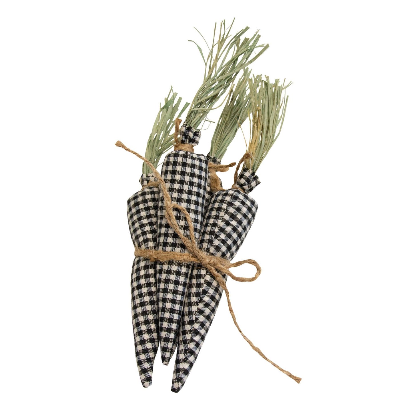 4/Set, Black & White Gingham Carrots