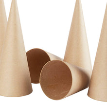 7" H x 2-3/4" Dia - Paper Mache Cone -  Dolls, Angels, Trees