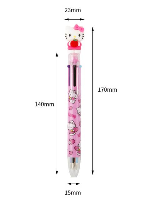 Sanrio Characters 6 Color Ball Point Pencil- 0.7mm