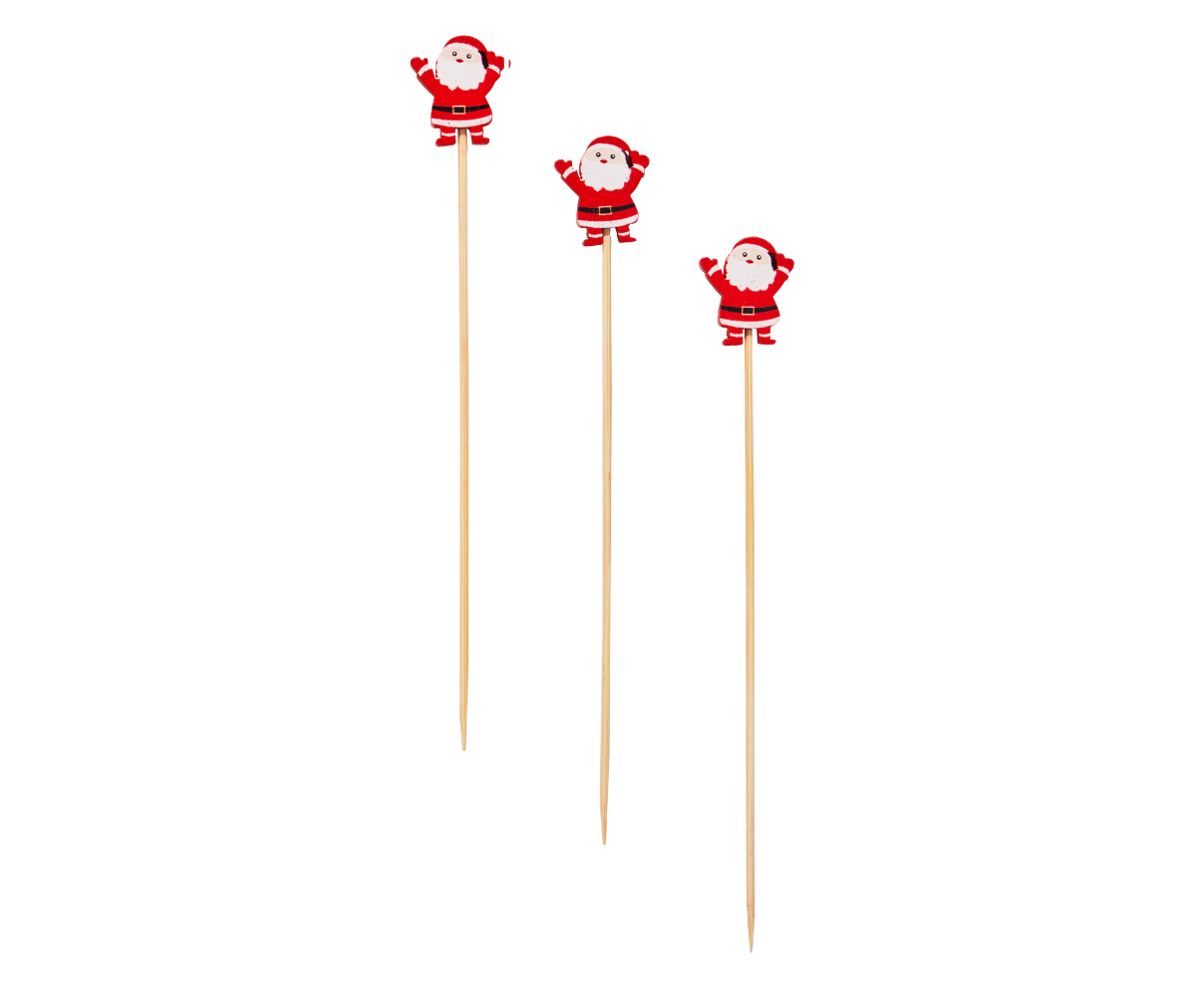 Santa Large Cocktail Picks/30pk