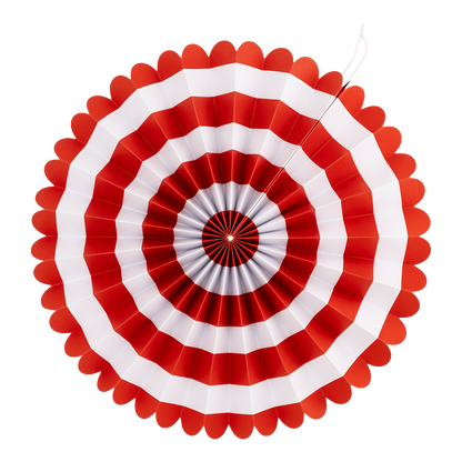 Red and White Basic Party Fan Set