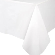 White Linen Solid Table Cover
