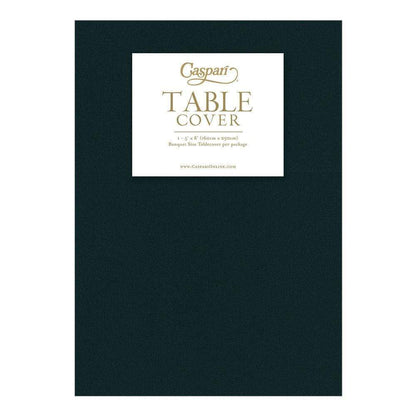 Black Paper Linen Solid Table Cover