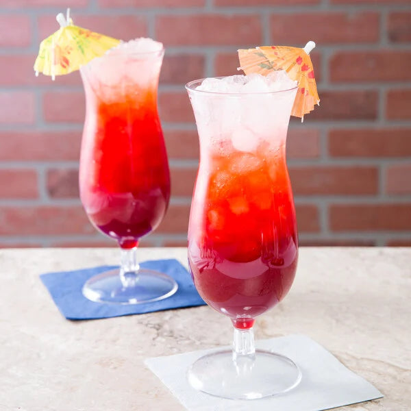 14oz Plastic Hurricane Glasses 5ct