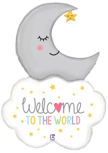 #546 Welcome Baby Moon 42in Balloon