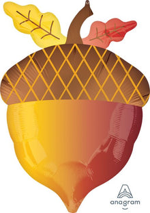Satin Infused Fall Acorn 18in SuperShape Balloon