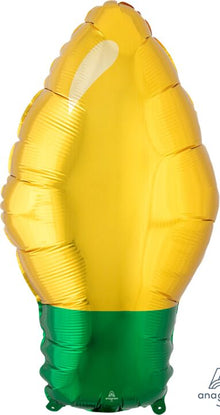 S04 Gold Christmas Light Bulb 22in Balloon