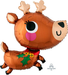 S12 Adorable Reindeer 30In Balloon