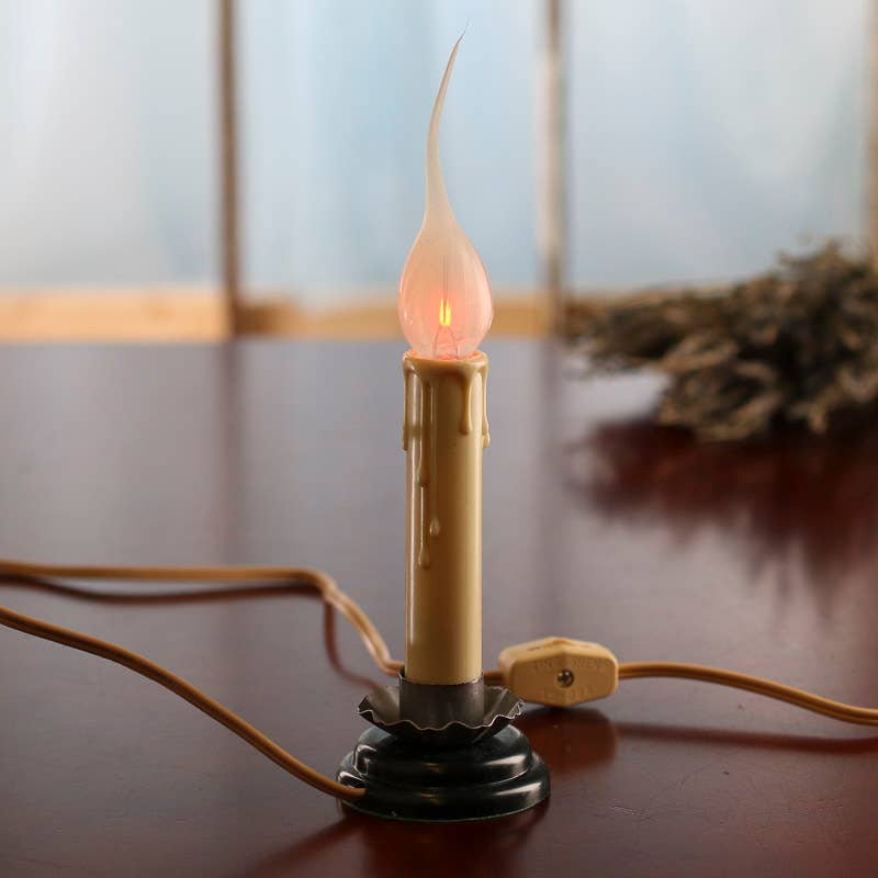 Primitive Flicker Bulb Electric Candle Lamp