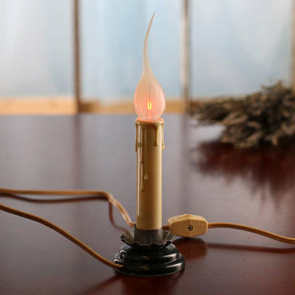 Primitive Flicker Bulb Electric Candle Lamp