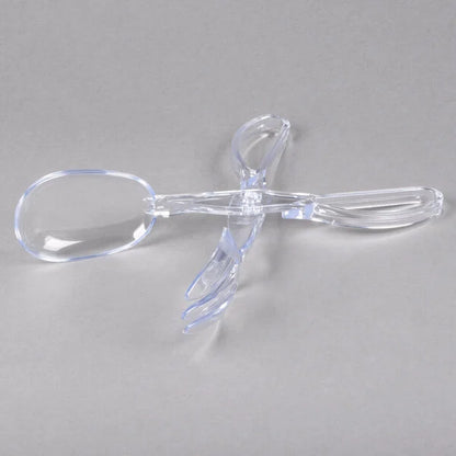Clear 11.5in Heavy Duty Plastic Serving Tong