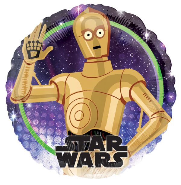 #182 Star Wars Galaxy C3P0 17in Balloon