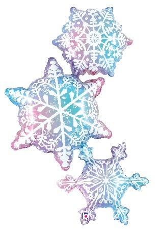 S35 Snowflake Trio 50In Balloon