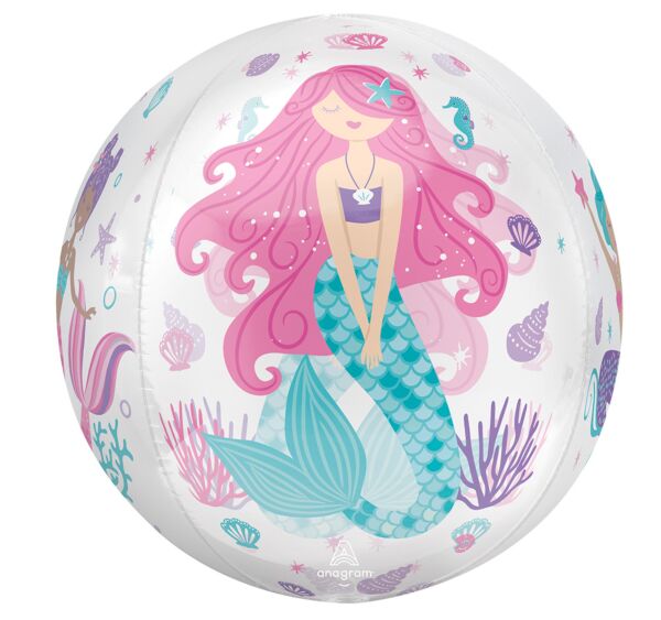#159 Shimmering Mermaids Orbz 16in Balloon