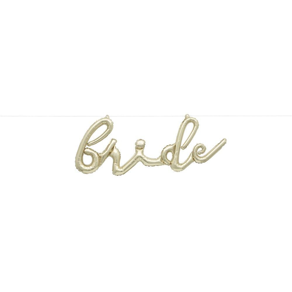 Gold Foil Bride Foil 14in Balloon Banner Kit 3ft