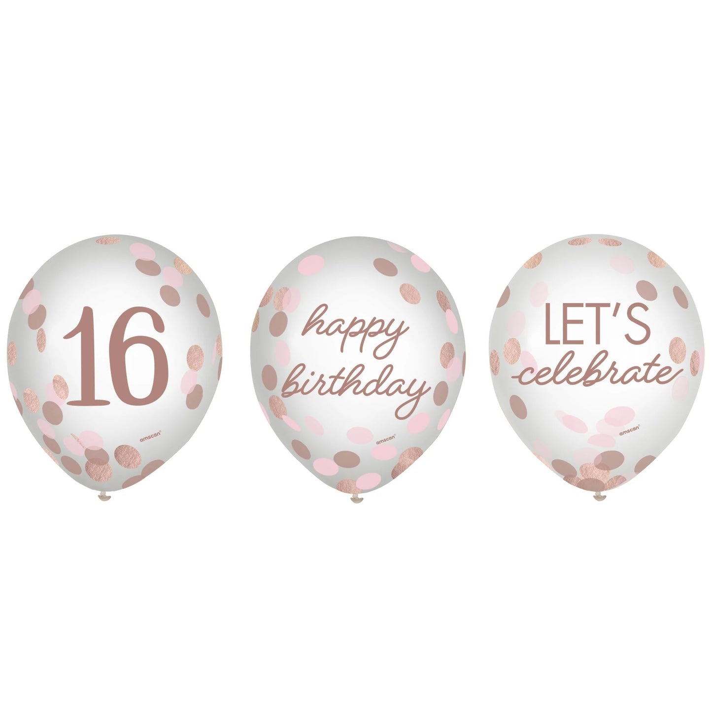 Sweet Sixteen Confetti Balloon 6ct
