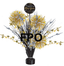 GOLDEN SOIRE NYE TINSEL BURST CENTERPIECE