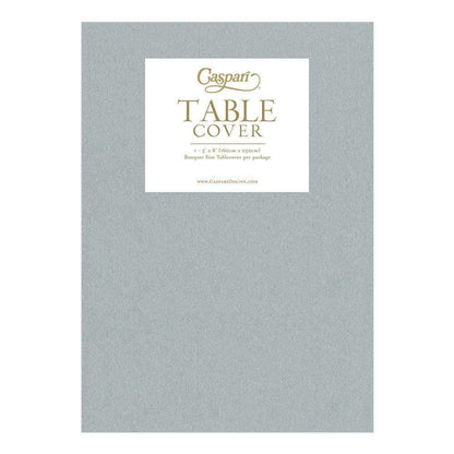 Silver Paper Linen Solid Table Cover