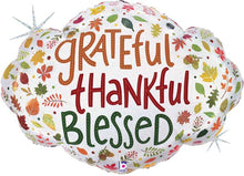 Grateful Thankful Blessed 30in SuperShape Balloon
